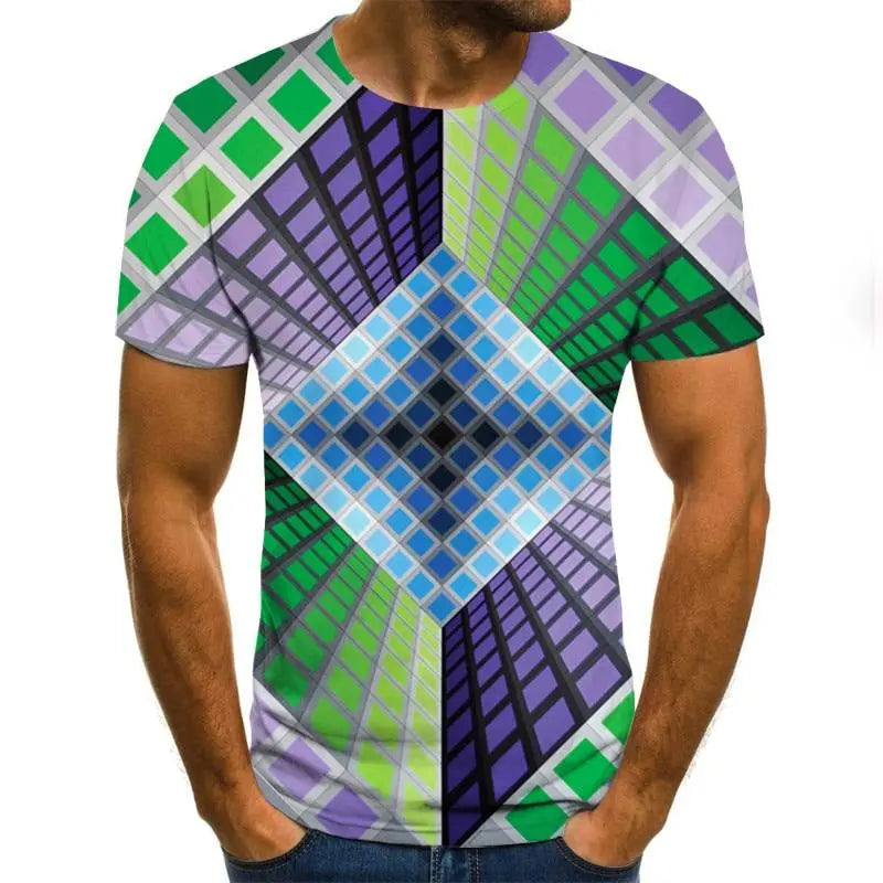 2020 New Three-dimensional vortex T-shirts Men's Summer 3D Print  Casual 3D T Shirt Tops Tee XXS-6XL channelwill-1
