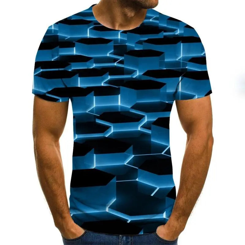 2020 New Three-dimensional vortex T-shirts Men's Summer 3D Print  Casual 3D T Shirt Tops Tee XXS-6XL channelwill-1