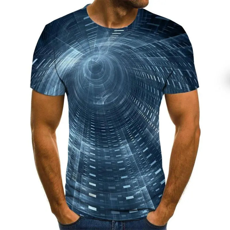 2020 New Three-dimensional vortex T-shirts Men's Summer 3D Print  Casual 3D T Shirt Tops Tee XXS-6XL channelwill-1