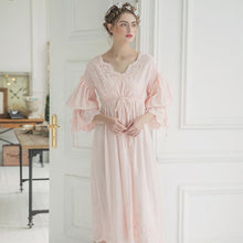 将图片加载到图库查看器，2020 New Autumn White Cotton Nightgown Princess Nightdress Ladies Nightwear Women Long Sleepwear Sleeping Dress 2131 channelwill-1

