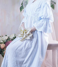 将图片加载到图库查看器，2020 New Autumn White Cotton Nightgown Princess Nightdress Ladies Nightwear Women Long Sleepwear Sleeping Dress 2131 channelwill-1
