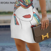 将图片加载到图库查看器，Women  Figure Print Striped Tape Bodycon Dress  Casual Dress  Elegant Fashion Chic Dress channelwill-1
