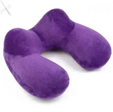 将图片加载到图库查看器，Inflatable U-shaped Neck Pillows Easy Carry Folding Portable Travel Pillow in The Car Sleeping in The Plane Train Journey channelwill-1
