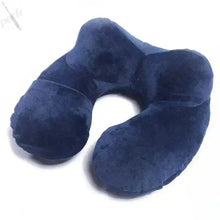 将图片加载到图库查看器，Inflatable U-shaped Neck Pillows Easy Carry Folding Portable Travel Pillow in The Car Sleeping in The Plane Train Journey channelwill-1
