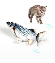 将图片加载到图库查看器，Tiktok pet toy for amusing cats electric fish imitation fish fluttering fish plush toy tail fish TIKSUPER
