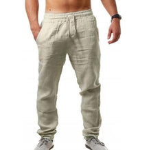 将图片加载到图库查看器，2019 Men Cotton and Linen Trousers Linho Verao Calcas Dos Homens Com Cordao Loose PantsCotton and  Men Solids Harem PANTS m-3XL channelwill-1
