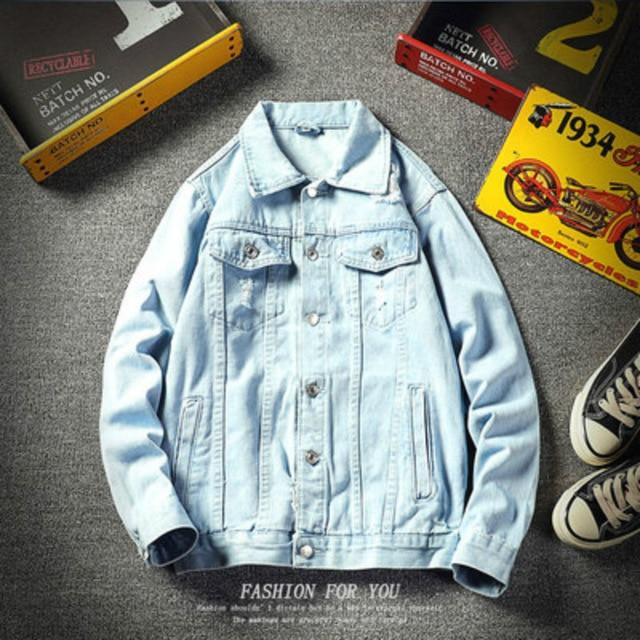 Denim Jacket Mens 2020 Spring and Autumn New Casual Korean Trend Trend Overalls Japanese Streetwear Mens Coats and Jackets channelwill-1
