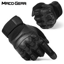 将图片加载到图库查看器，Touch Screen Hard Knuckle Tactical Gloves PU Leather Army Military Combat Airsoft Outdoor Sport Cycling Paintball Hunting Swat channelwill-1
