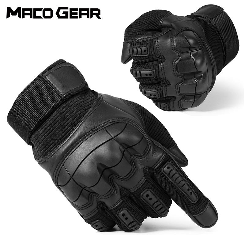 Touch Screen Hard Knuckle Tactical Gloves PU Leather Army Military Combat Airsoft Outdoor Sport Cycling Paintball Hunting Swat channelwill-1